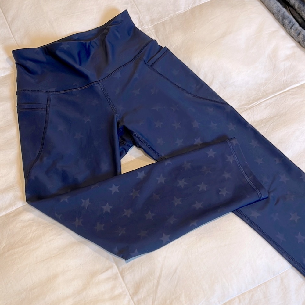 Power Soft High Waist Crop Navy Blue and Stars Old Navy Active leggings